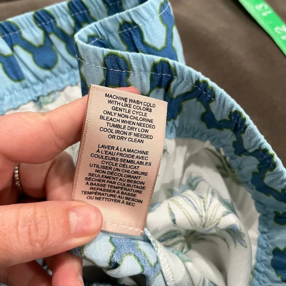 Philosophy Border Print Floral Summer Pull On Soft Pants Size XL - Image 9