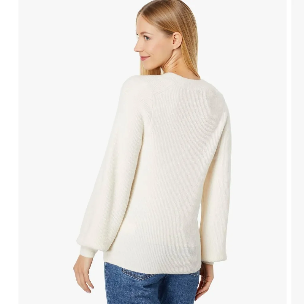 NWT Madewell Melwood Square-Neck Sweater in Coziest Yarn Cream Wool - Image 6
