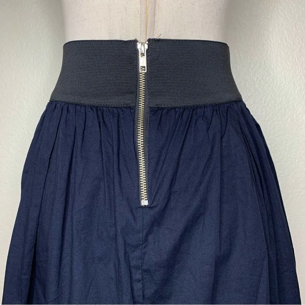 Necessary Object Navy Blue Wide Waist Skirt - Image 8