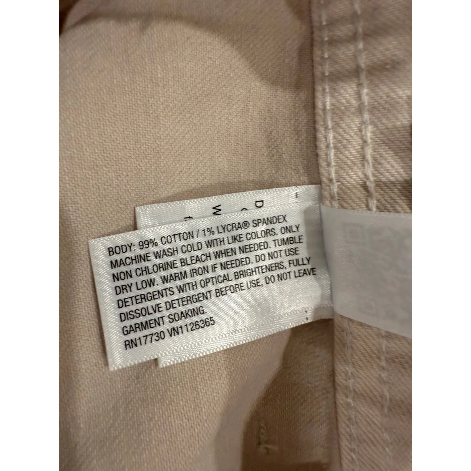 Universal Thread Ankle Jeans Womens 12 Beige Cotton Sailor Wide Leg Relaxed Fit - Image 9