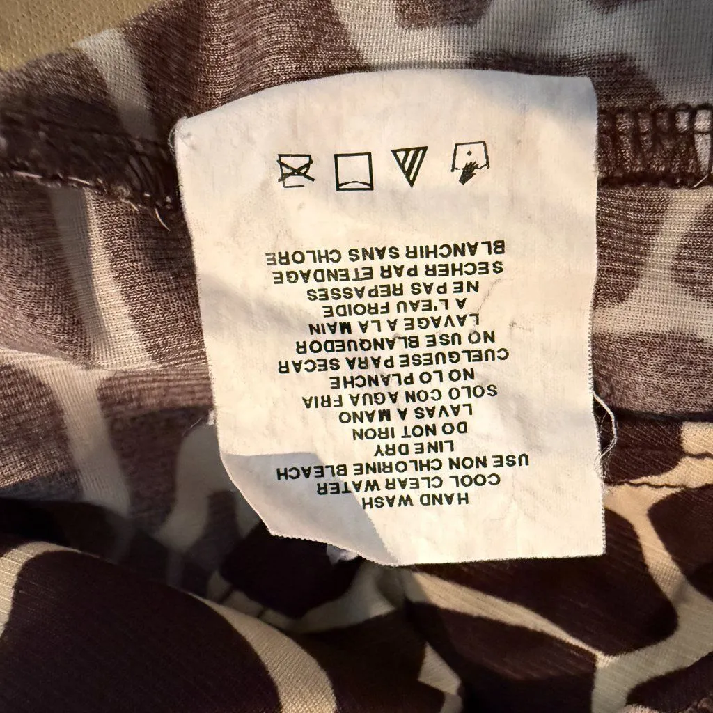 Miraclesuit Escape One Piece Swimsuit Giraffe Print Women's 10 Brown Open Back - Image 17