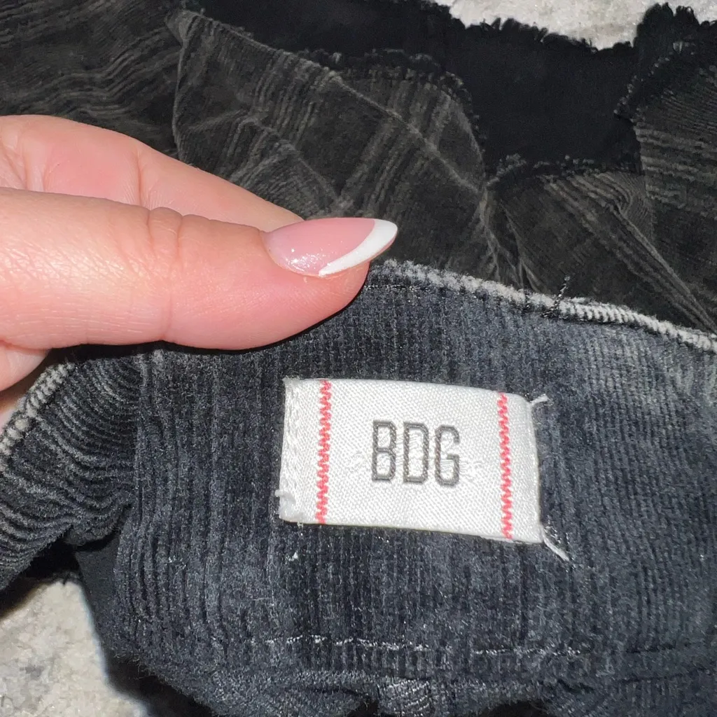 BDG Black Corduroy Low Rise Mini Skirt Size Medium - Image 5