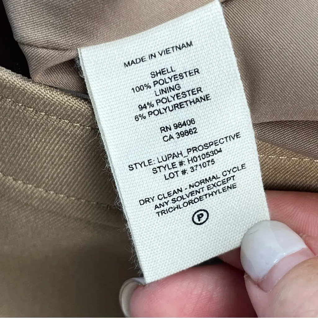 Theory Lupah Prospective‎ Safari Mini Skirt Womens Tan Size 6 Office Event NEW - Image 5