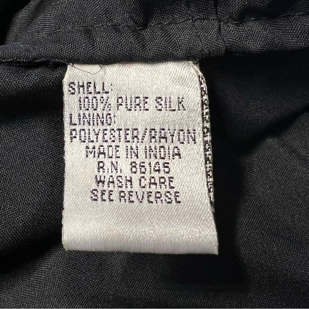 Cecily Brown Womens Silk Beaded Evening Top Size S Sleeveless Formal Cocktail Black - Image 11