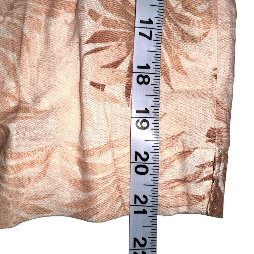 NWT Faherty Paradise Cove Linen Blend Short Sleeve Button Down Camp Shirt XS - Image 8