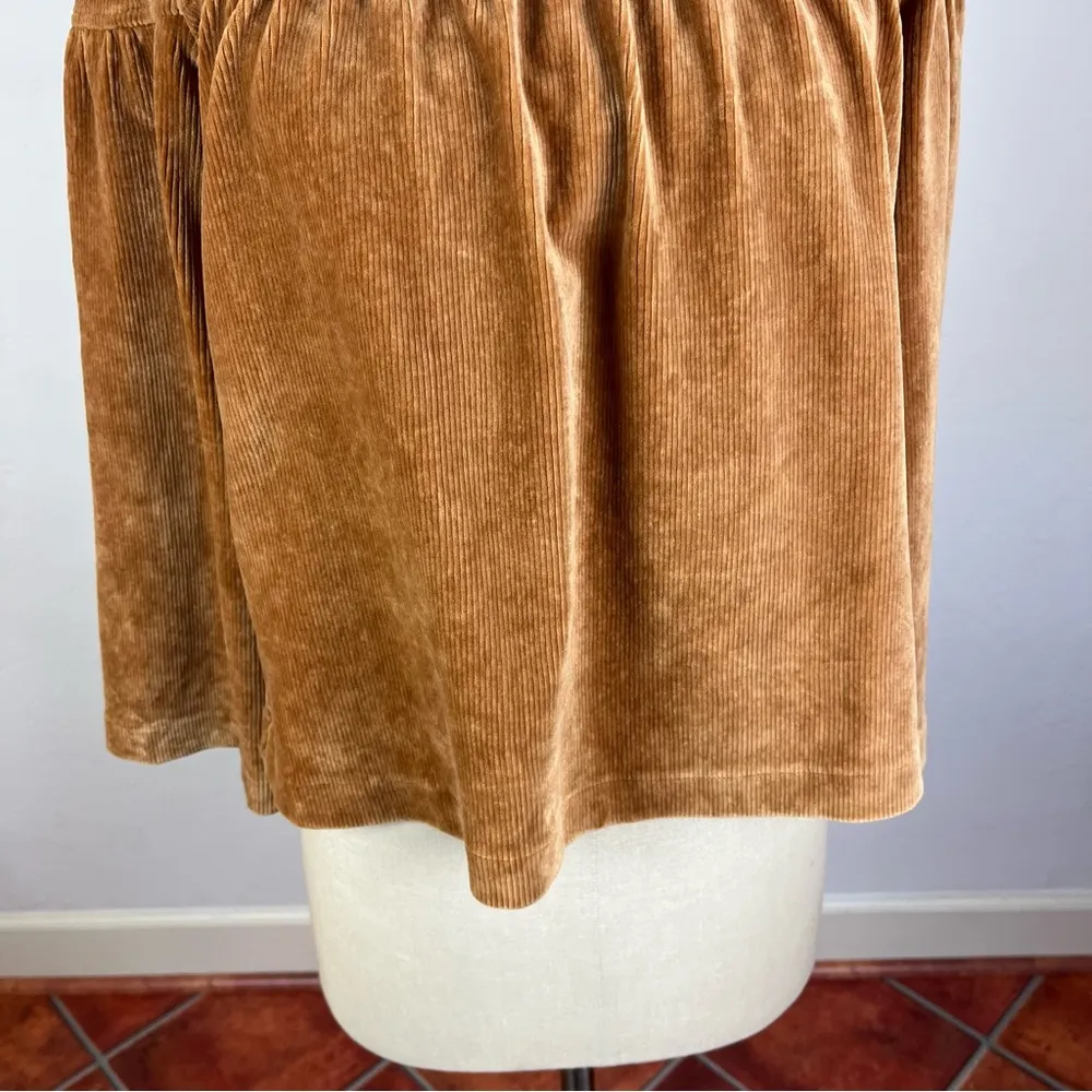 Madewell Texture & Thread Corduroy Swing Top in Warm Hickory - Image 5