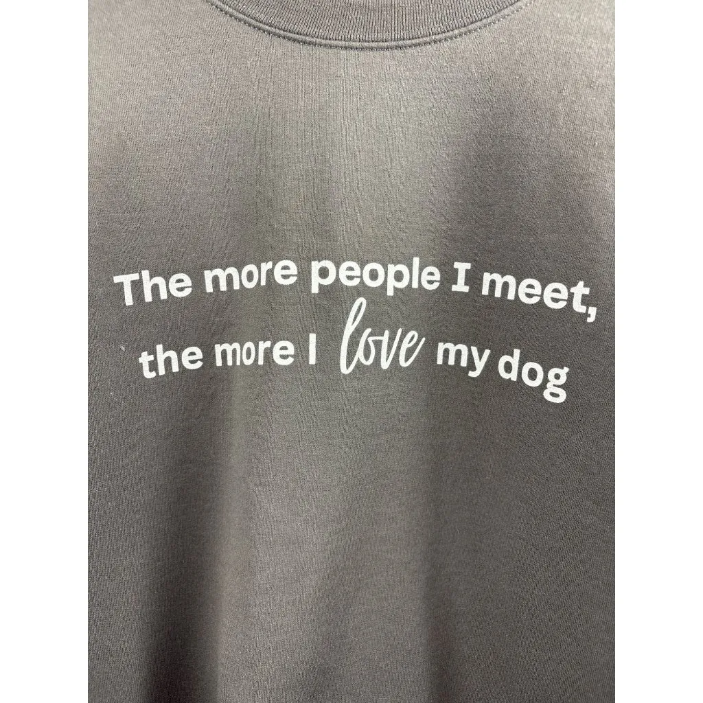 Women’s Gildan XL Grey Graphic Word Crewneck - Image 2