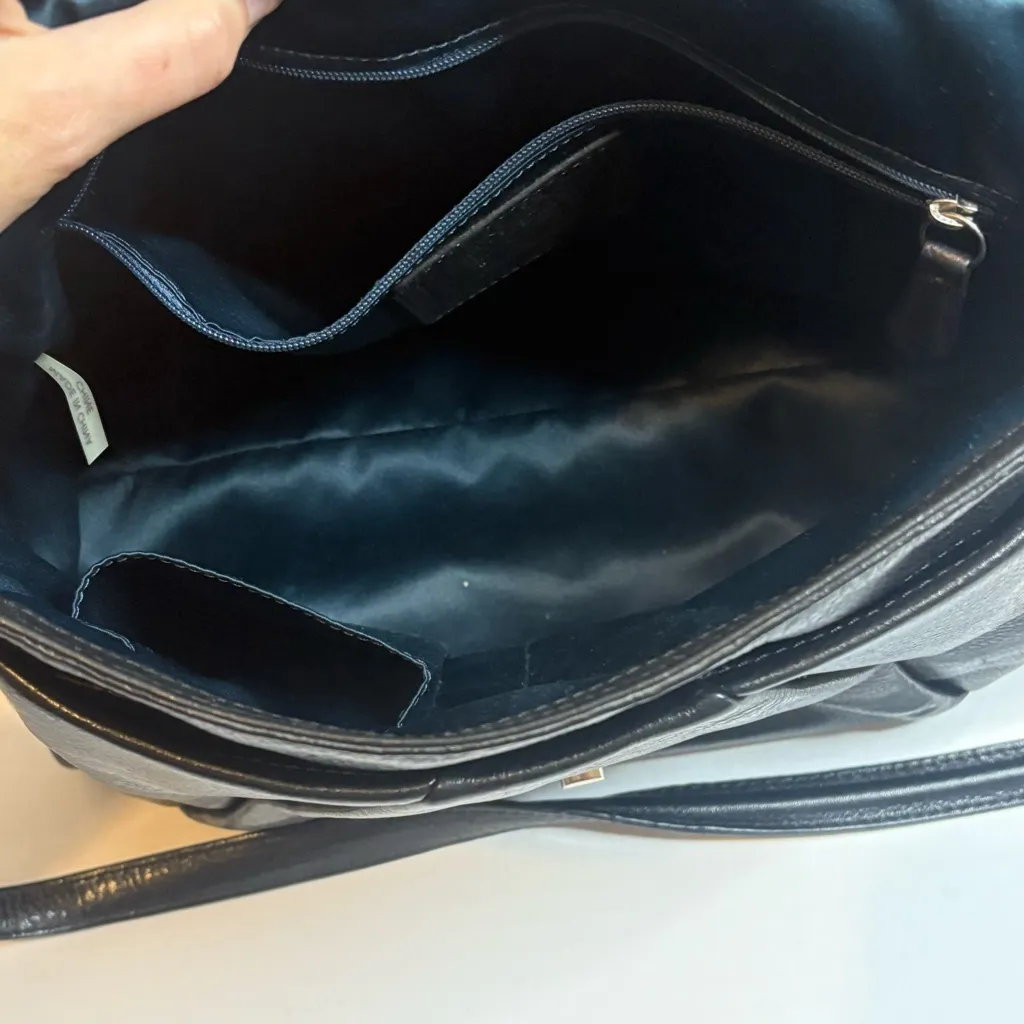 Coach 2013 Madison glitter python Sadie Flap Leather Crossbody Satchel in Black - Image 9