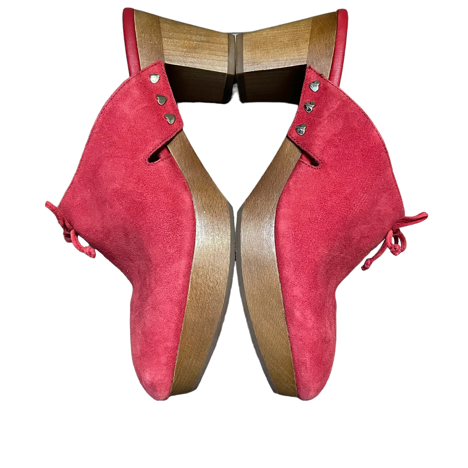 Kate Spade NY Amsterdam‎ Womens Mules Clogs Size 8.5 B Red Suede Womens Slip On - Image 5