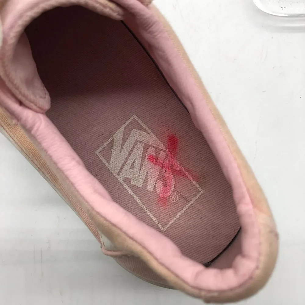 Vans Pink Canvas Sneakers Skate Shoes Low Top Womens 7 - Image 7