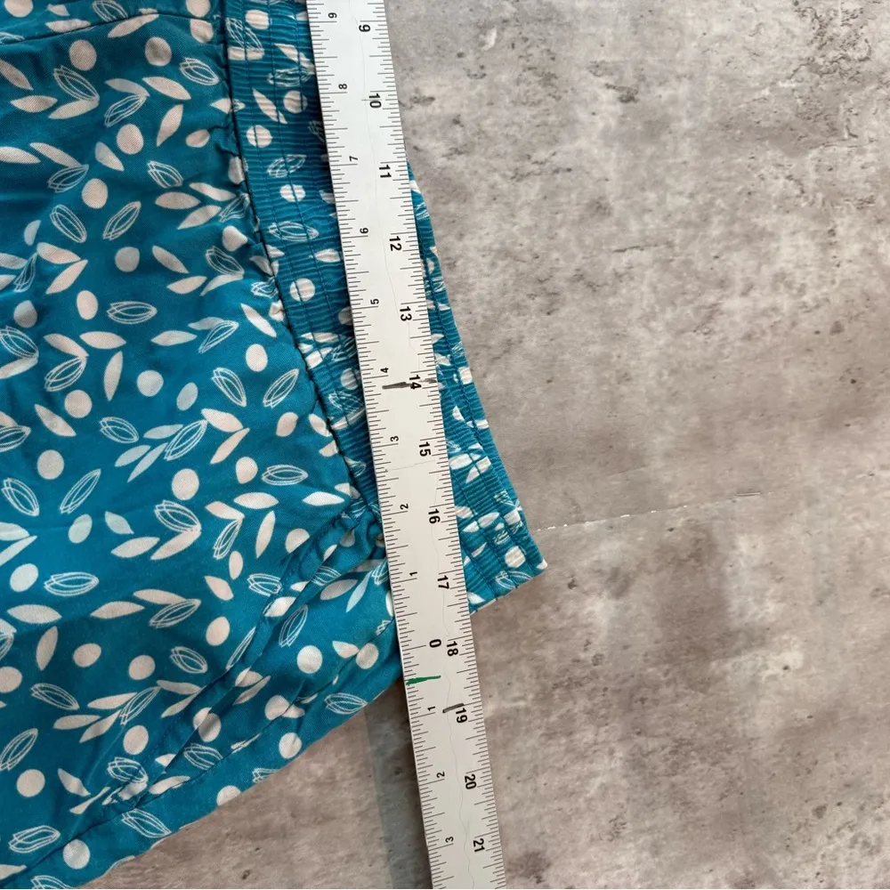 Blue floral summer shorts vacation beach bohemian shorts plus size - Image 4