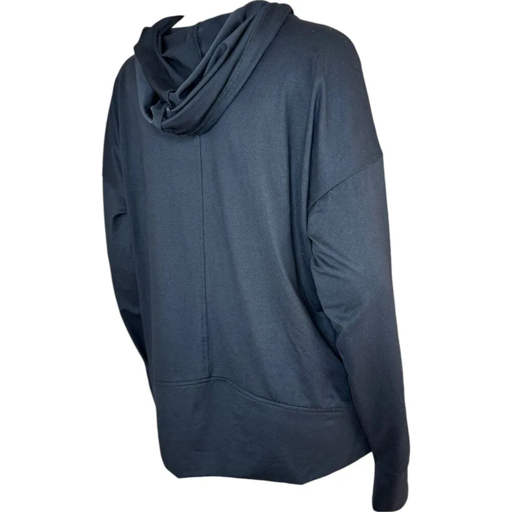 Belle Body by KIm Gravel Zip Athletic Kanga Pocket Hoodie Black Medium - Image 2