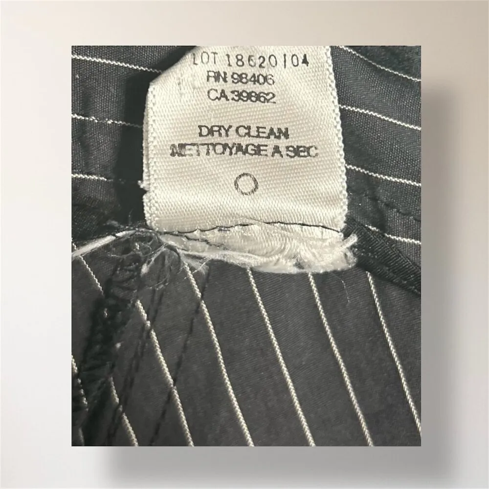 Theory Women's 4 Black Tan Pinstripe Pleated A-Line Skirt Office Career Academia - Image 9