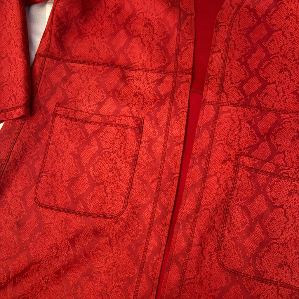 Solitaire XL faux suede snake print long jacket - Image 6