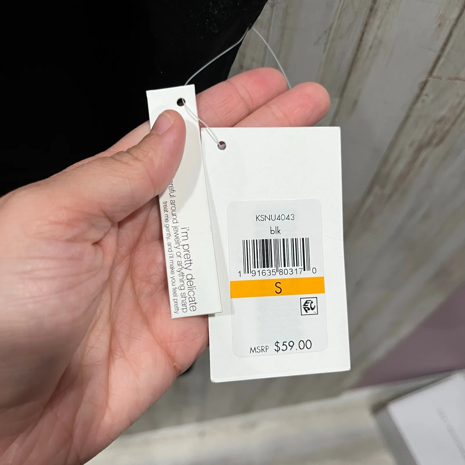 New Kensie Black Satin Asymmetrical Tank Blouse Goth Sexy Date Night Small - Image 4