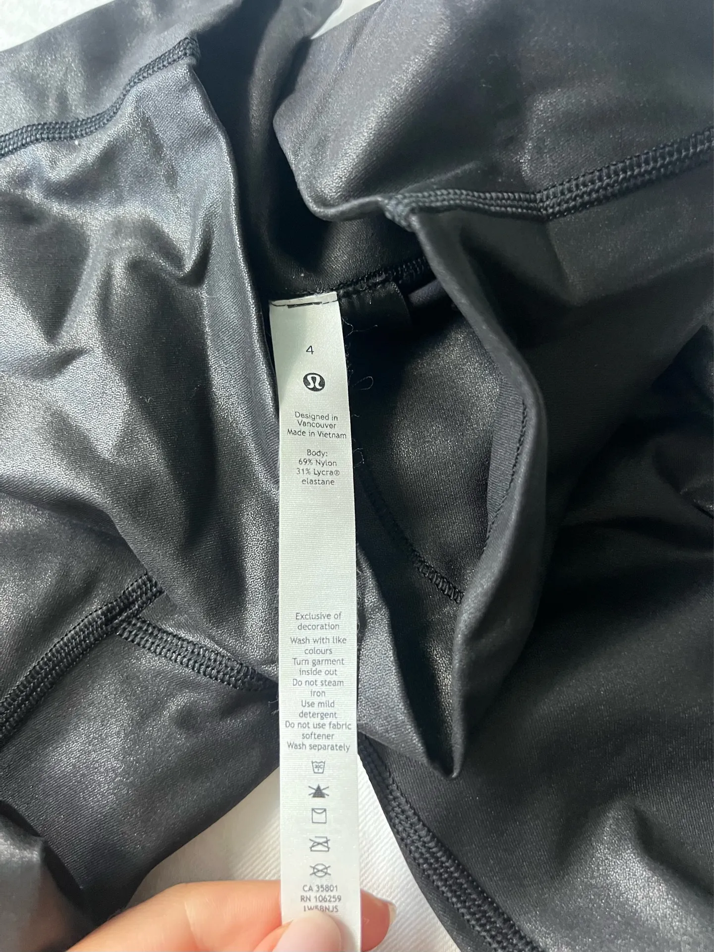 Lululemon Leather Shine Like Leggings - Image 3