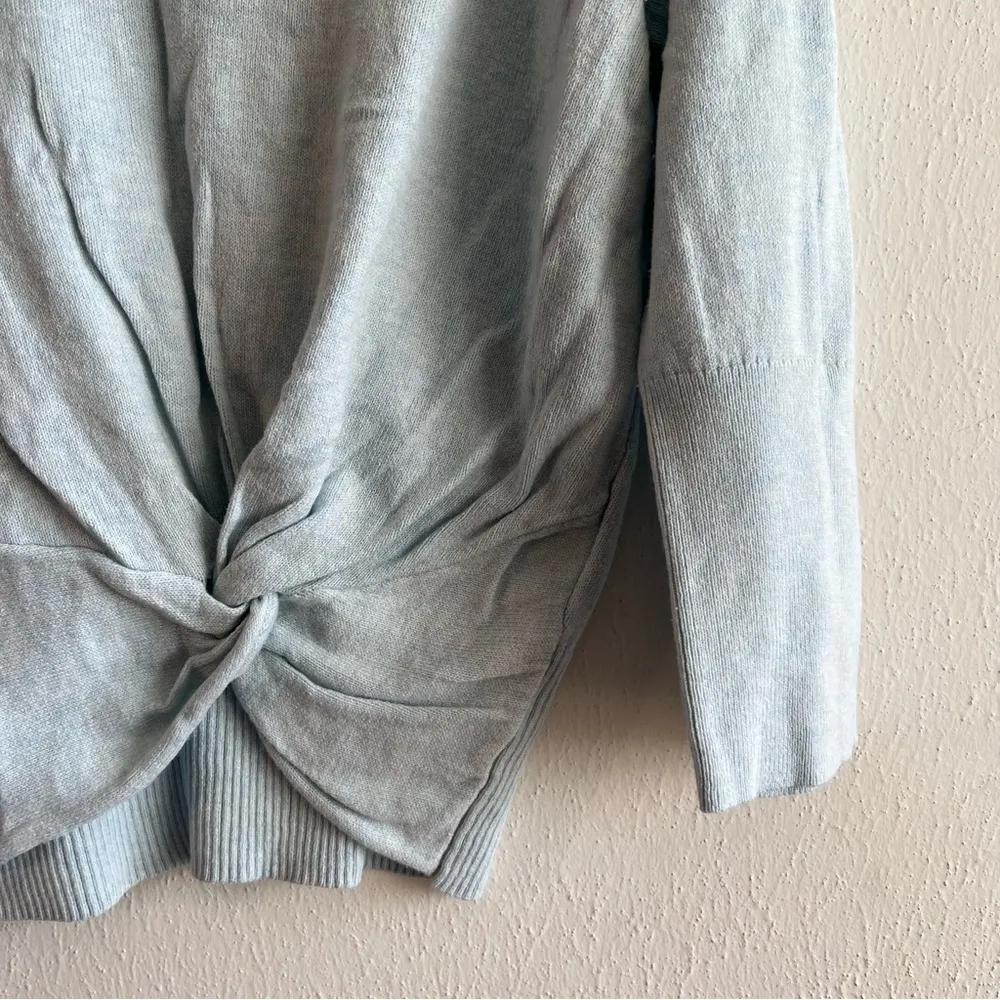 Nic + Zoe Sweater Light Blue Vital Twist 3/4 Sleeves V Neck Knit Sz M EUC - Image 8