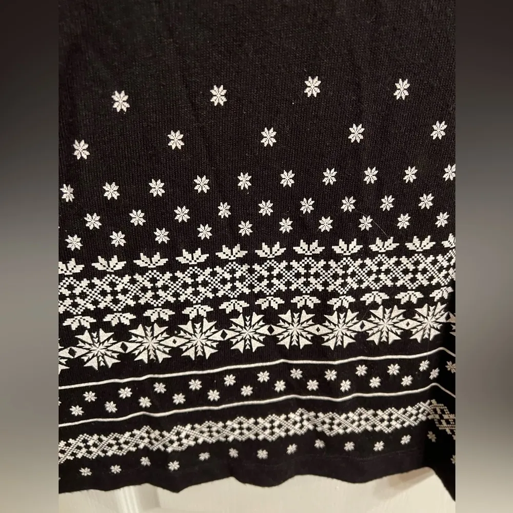 Sleep by Cacique Black Sleepshirt Nightgown in Fairisle Stripe - Size 14/16 - Image 2