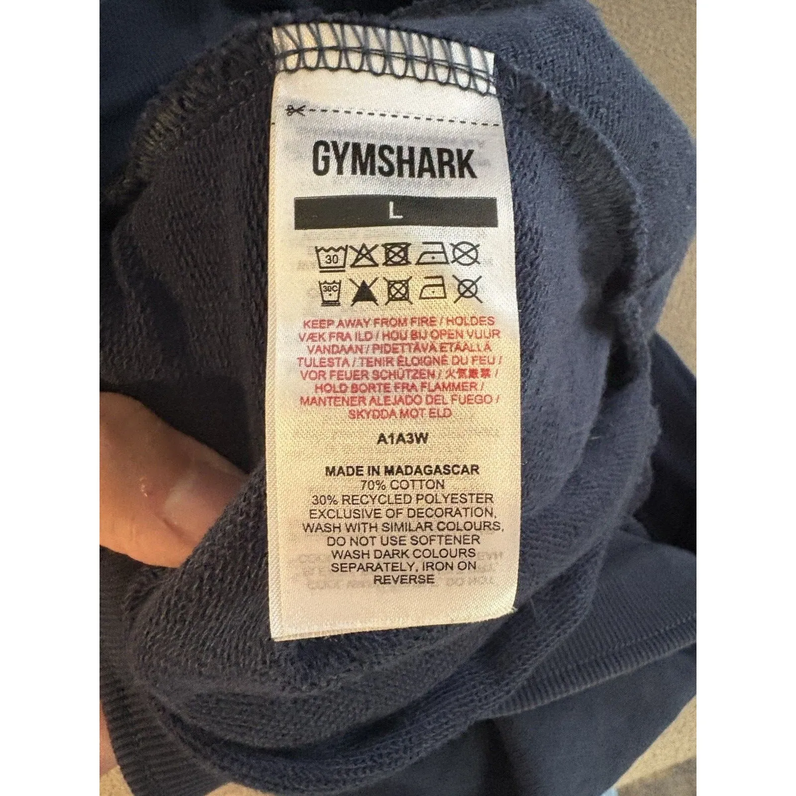 Gymshark‎ Joggers Womens Large Blue Teal Logo Bold Moves Active Pants Drawstring - Image 5