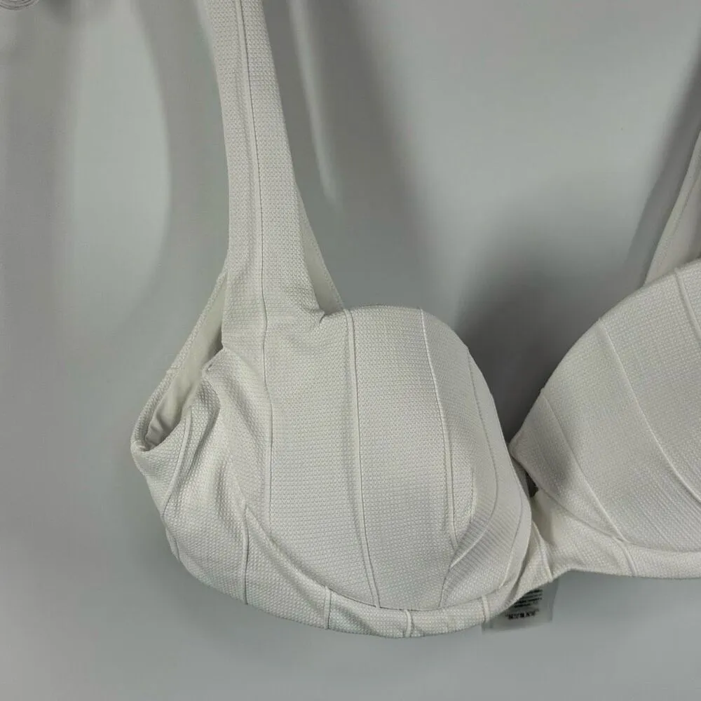Onia Solid White Marilyn Bikini Top Size Medium NWOT - Image 6