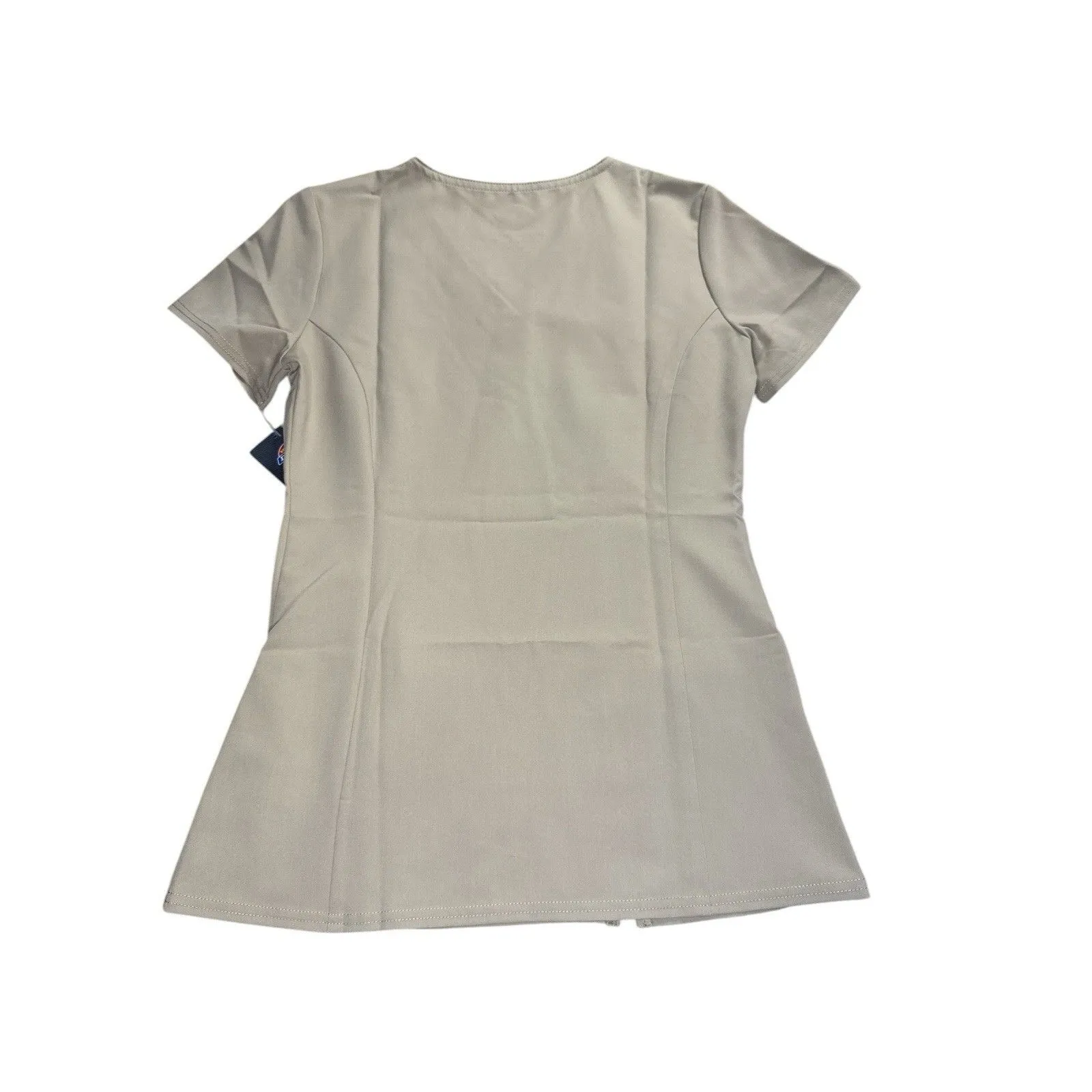 Dickies Xtreme Stretch V-Neck Scrub Top Dark Khaki Stretch XXS Pockets Medical - Image 9