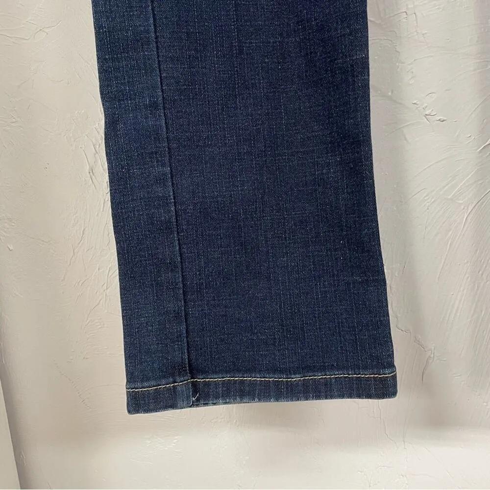 Authentic Denim Dark Wash Straight Leg Jeans Womens 10P Blue Denim Fall Casual - Image 3