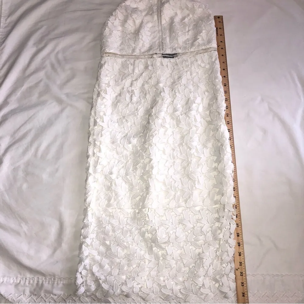 Bardot The Gemma Lace Dress Size M Halter Floral Aritzia White Cut Out Sheer - Image 7