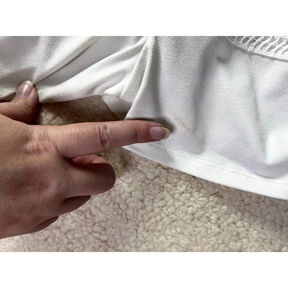 Dex White Blouse Women's Size 1x Open Knit Coastal Grandma Lagenlook Casual - Image 7