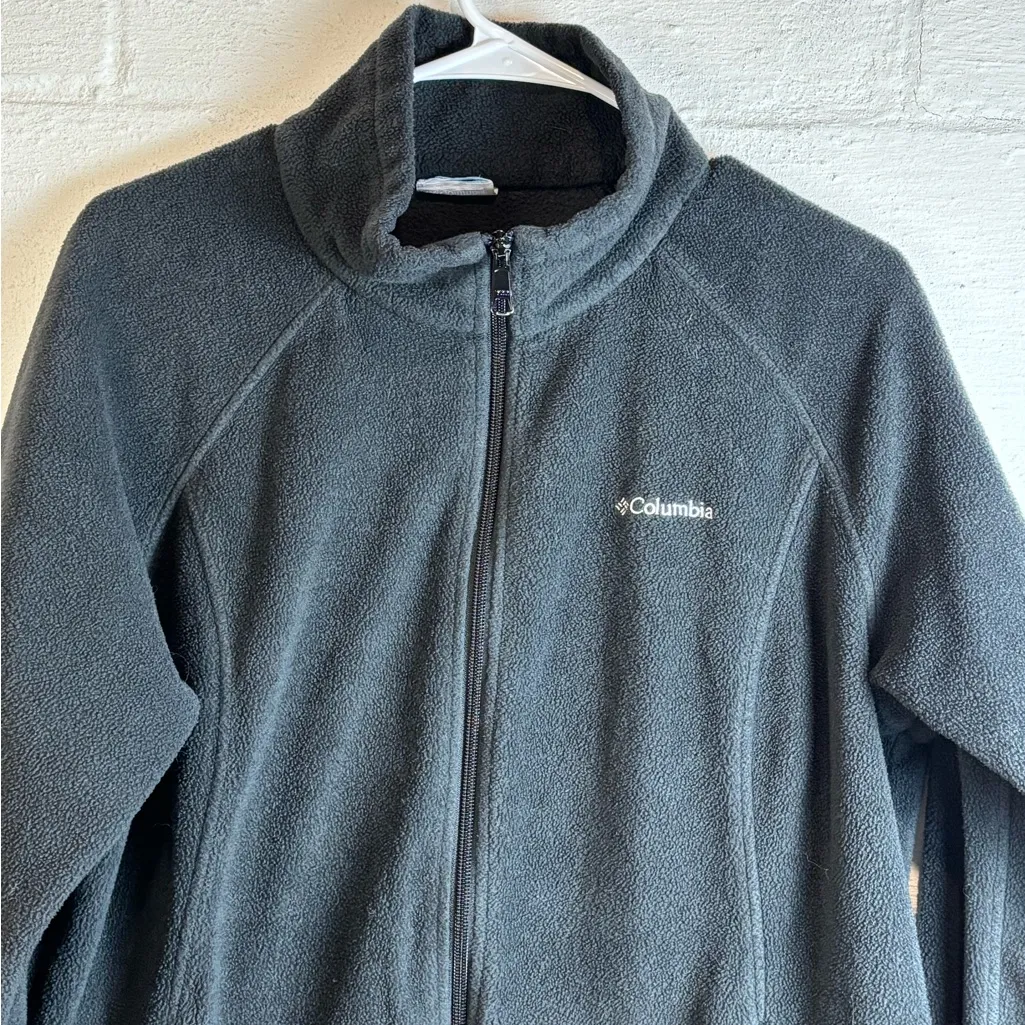 Columbia Sportswear Woman’s Black Fleece Zip Up Collared Outerwear Cozy Jacket - Image 2