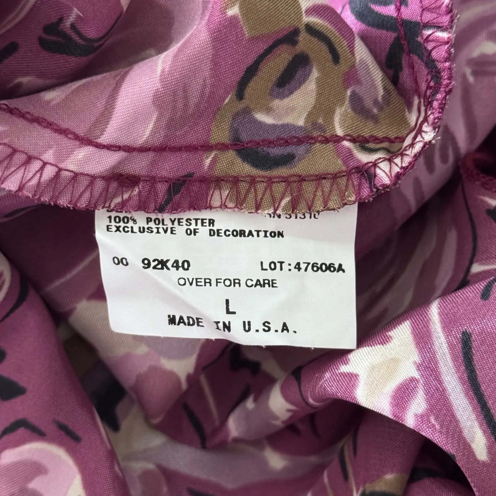 IZ Byer California Blouse Large‎ Floral Print Ruched Neck Tank Top Babydoll Y2K - Image 7