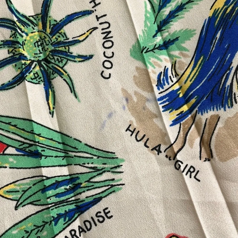 J Crew Skirt Hawaiian Theme Hawaii Tropical Pleated 0 - Image 6