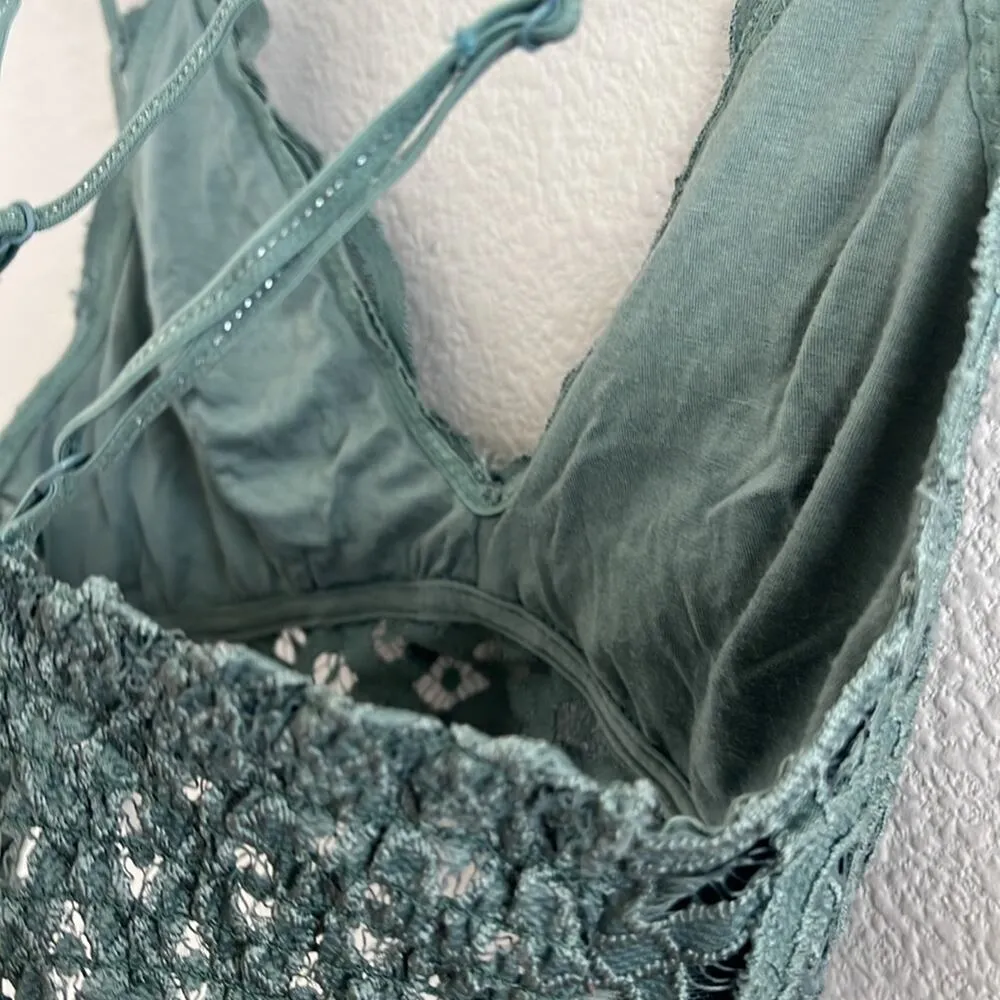 Anemone Crochet Lace Bralette FT0918 Green Medium - Image 4