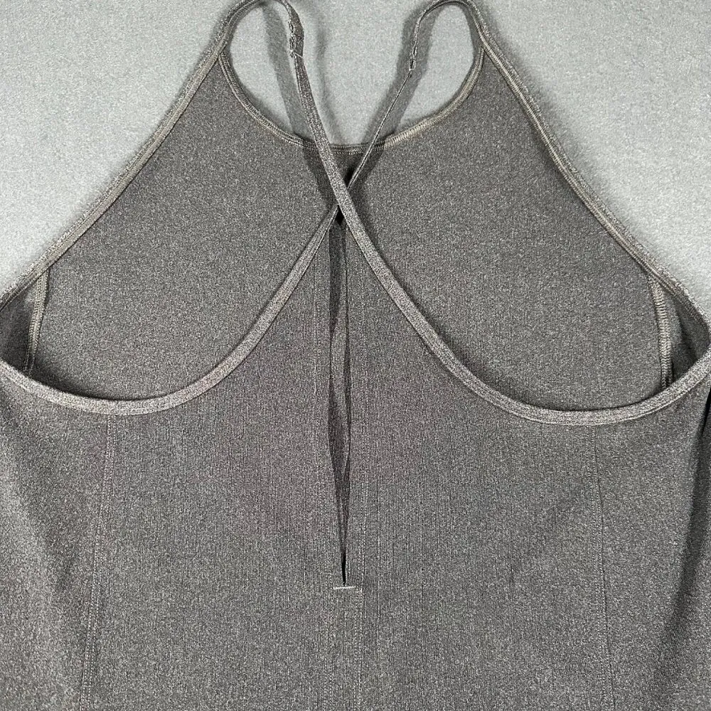 Lululemon Athletica Womens M/8 Dark Gray Criss Cross Strap Open Hole Back Tank - Image 7