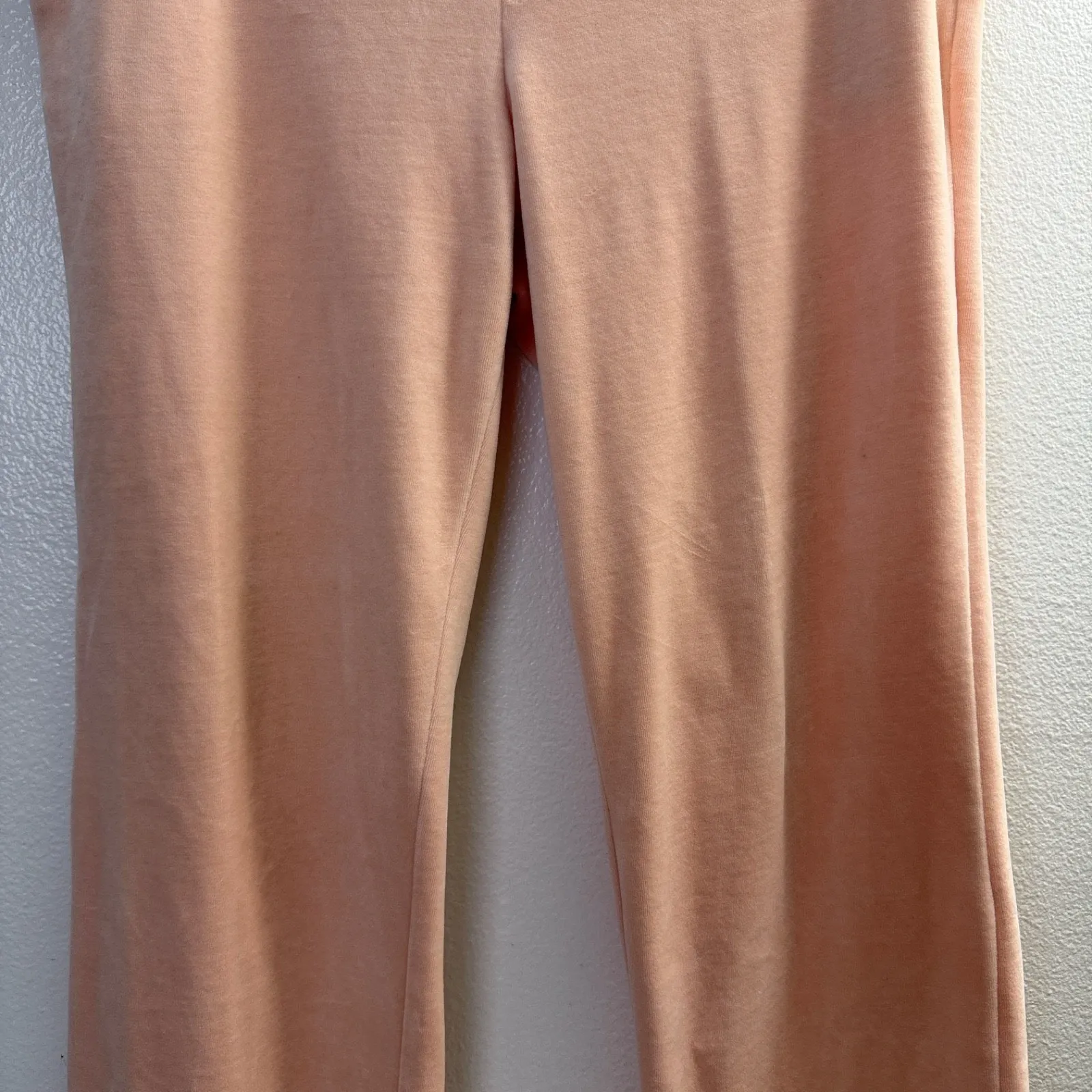 Isabella Bird Velour Pants Womens Medium Coral Pull On Comfort Drawstring * Orange - Image 3