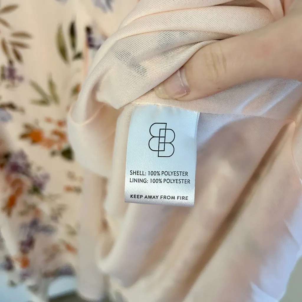 Baltic Born Giselle Smocked Maxi Dress in Blush Pink Floral Size XS NWOT - Image 8