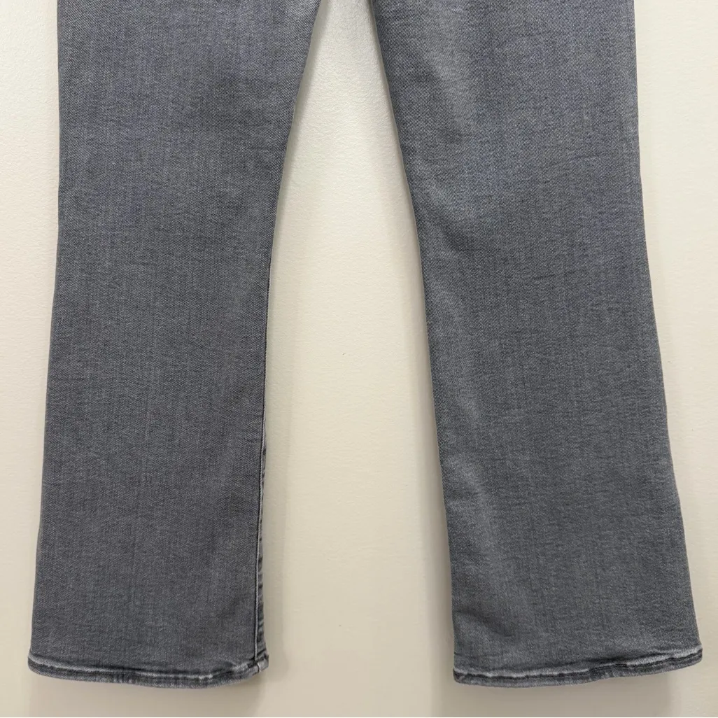 MOTHER The Hustler Ankle Jean High Rise Straight Stretch Black Gray Size 25 - Image 8