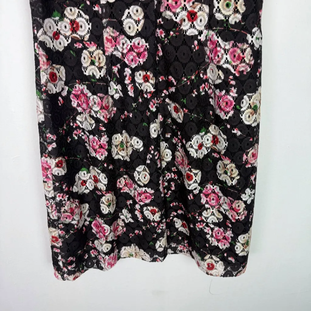 Anthropologie Plenty by Tracy Reese Gianna Dress Floral Lace Black Size 6 EUC - Image 10