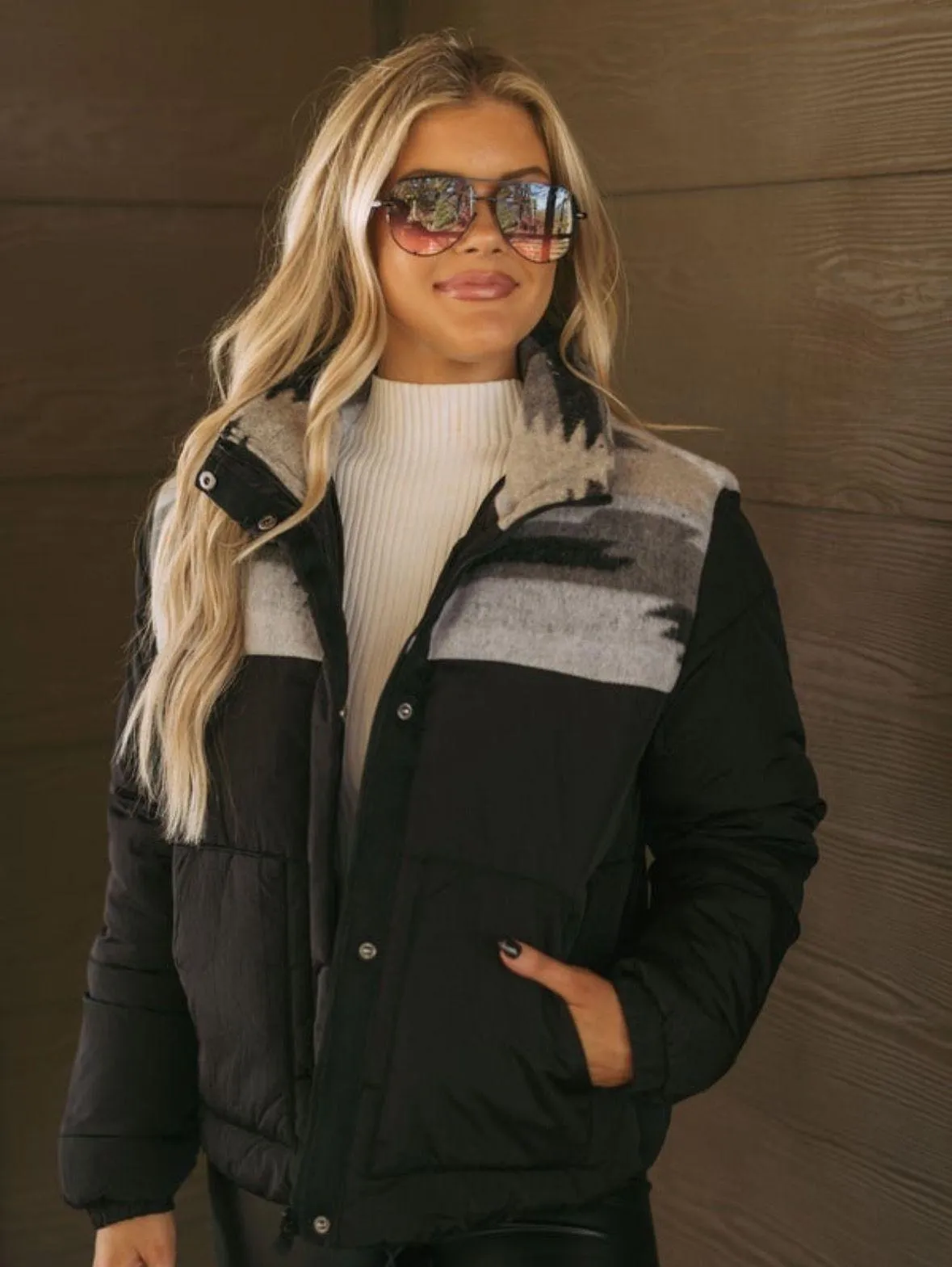 Aztec Puffer Jacket - Image 3