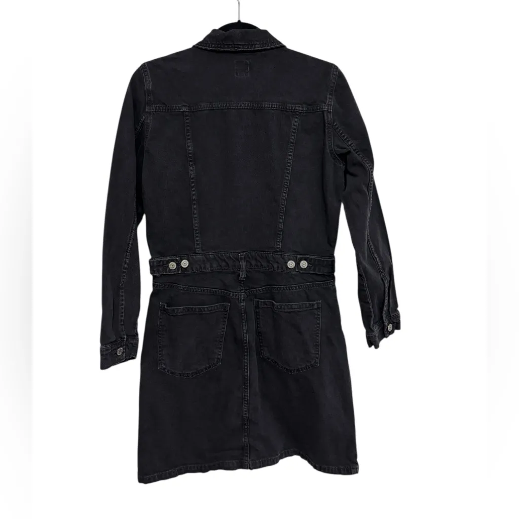 GAP Denim Mini Dress with Washwell in Black Wash - Size 8 - Image 4