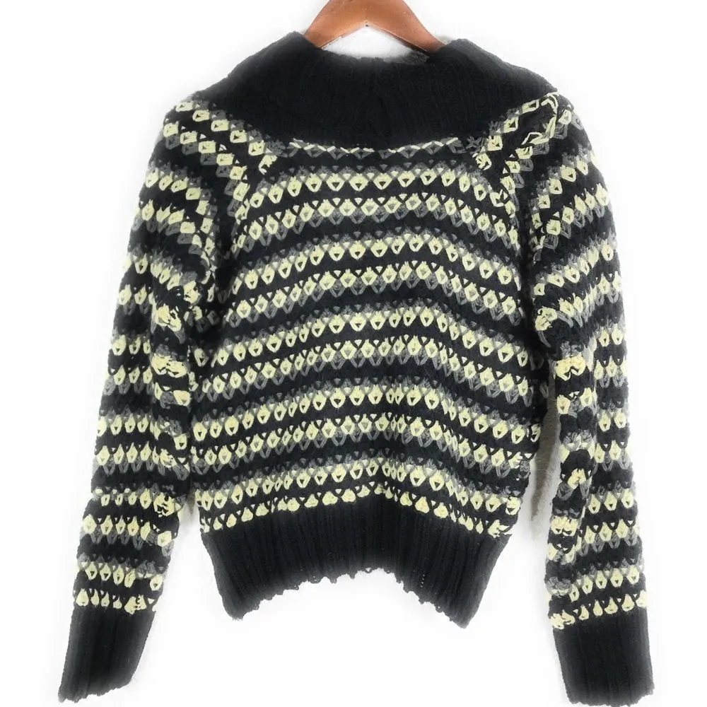 lavand. Cardigan Sweater Black Size M - Image 5