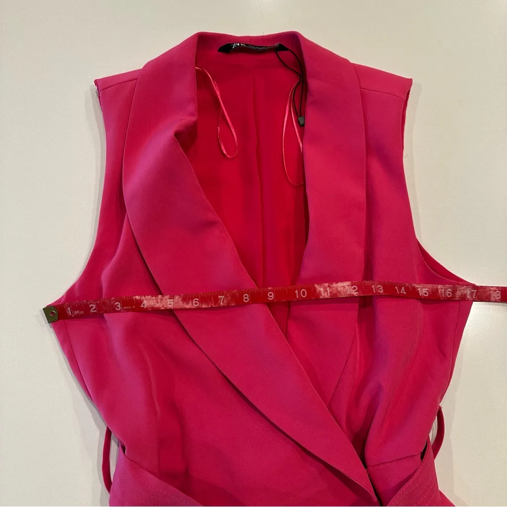 Zara Pink Blazer Jumpsuit‎ Dress Size Small - Image 8