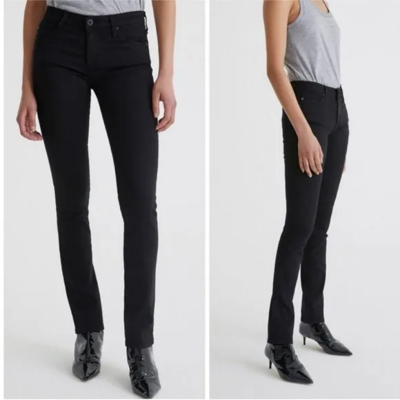 Ag Adriano Goldschmield The Harper Essential Straight Leg Jeans in Black Size 28 - Image 2