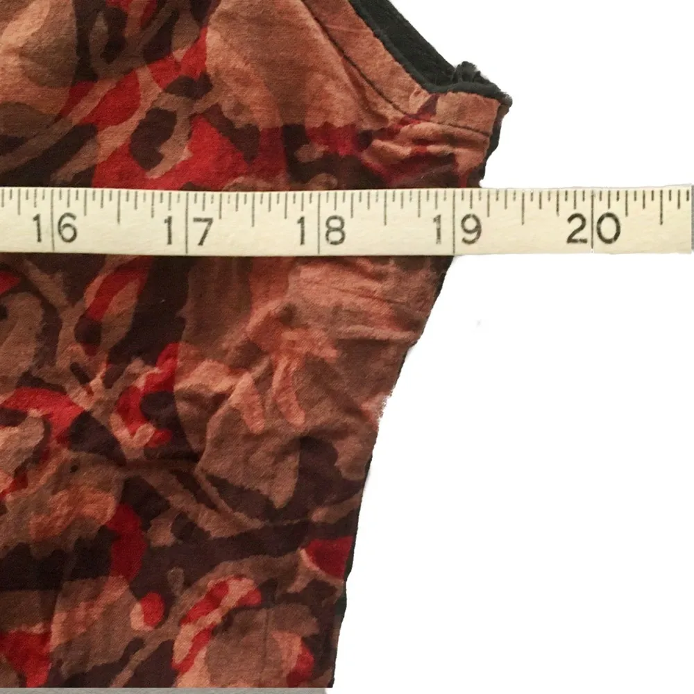 NWOT Women’s Tunic Medium Brown Black Floral - Image 6