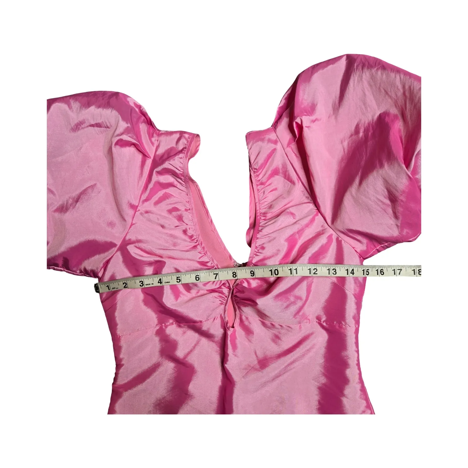 Hansen & Gretel Melinda Puff Sleeve Dress in Fuschia Size: XS Pink - Image 5