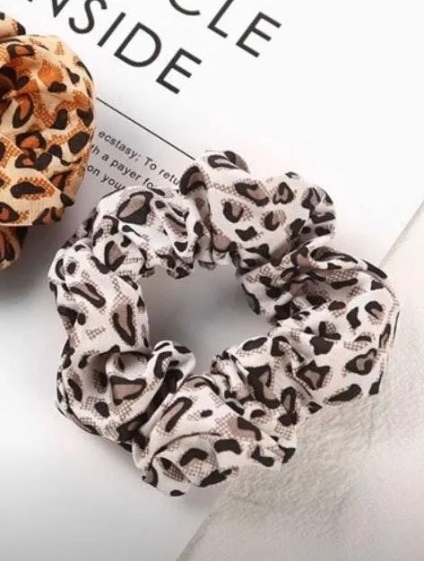 These Three Boutique Chiffon Leopard Print Scrunchie - Image 5