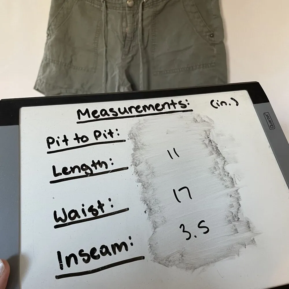 Gap olive army green summer shorts casual linen cotton women's size 10 pockets - Image 6