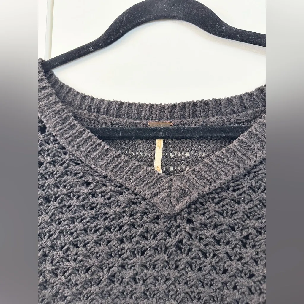 Free People Crashing Waves Pullover Sweater - Cocoa - M - Image 8