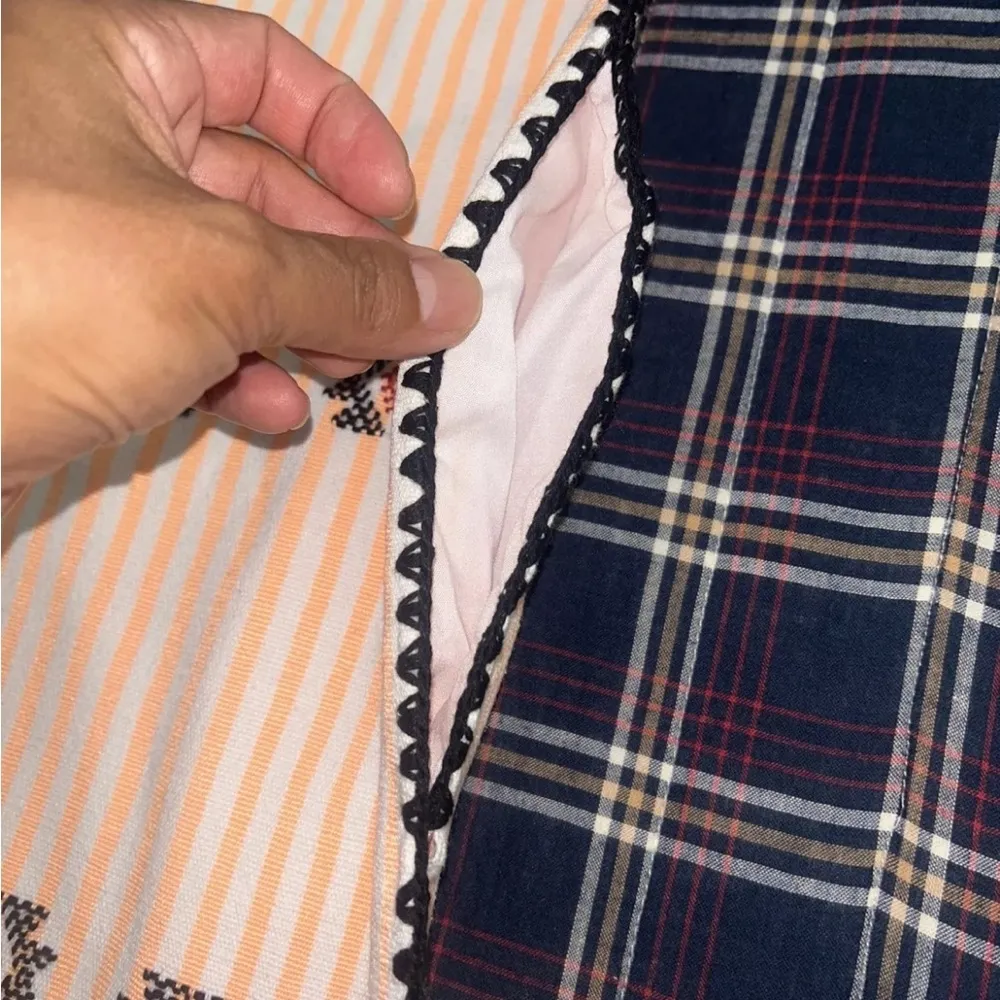 Kaftan Handwoven dress Mexican huipil Pinstripe Orange White like Pippa Holt Size undefined - Image 8