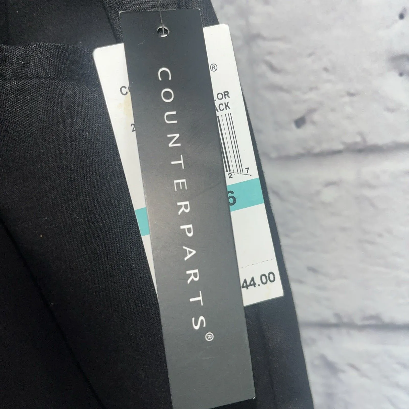 Counterparts Women’s NWT Casual Everyday Cropped Black Cotton Pants Size 16 - Image 2