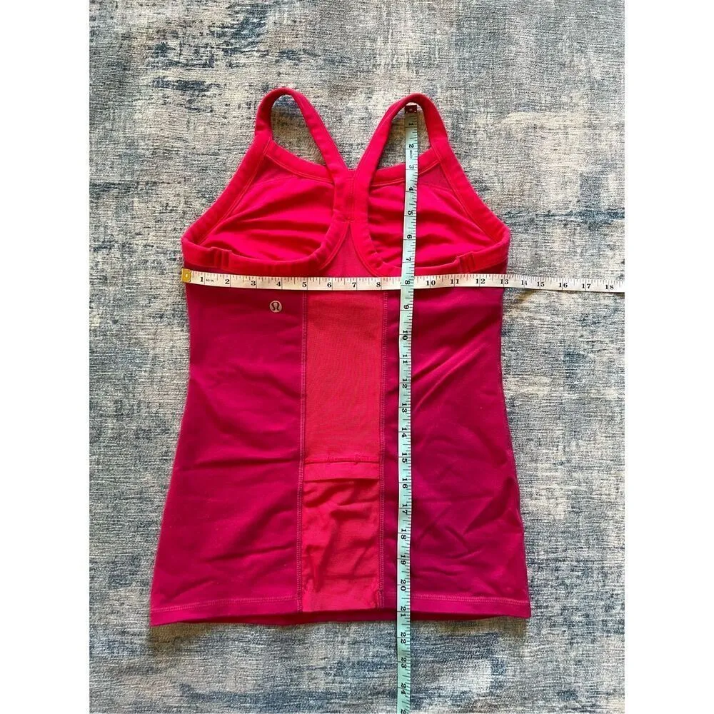 Lululemon Ujjayi Y II Athletic Tank Top in Raspberry Size 4 - Image 5